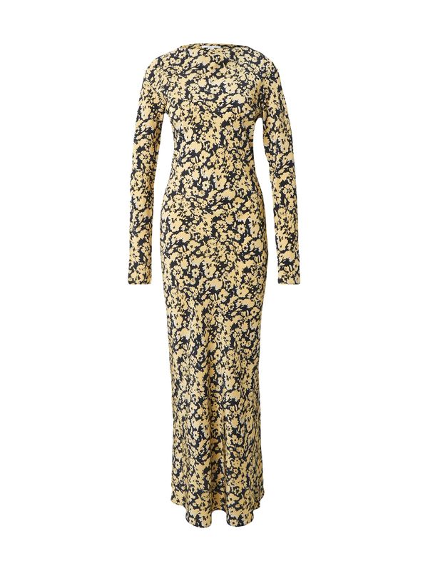TOPSHOP TOPSHOP Haljina  pastelno žuta / crna / prljavo bijela