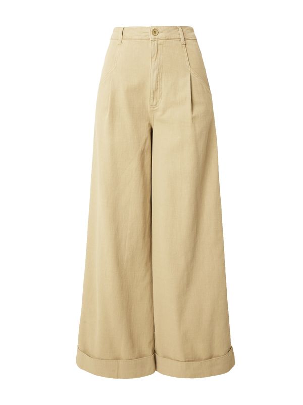TOPSHOP TOPSHOP Hlače s naborima 'CLEAN'  maslinasta