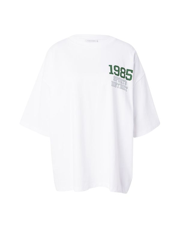 TOPSHOP TOPSHOP Majica '1985'  tamno zelena / bijela