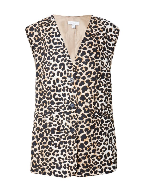 TOPSHOP TOPSHOP Prsluk  boja devine dlake (camel) / svijetlobež / crna