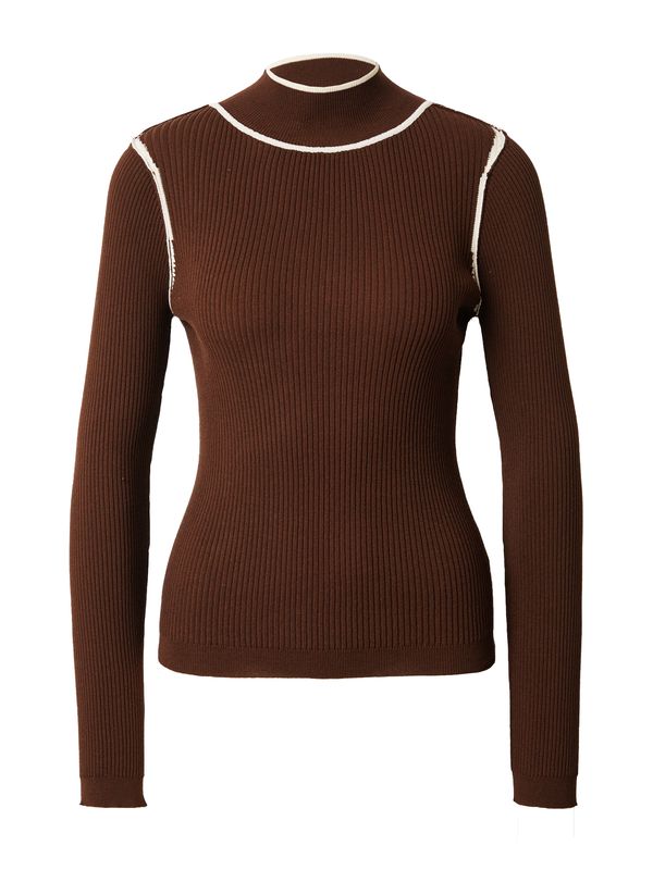 TOPSHOP TOPSHOP Pulover  čokolada / bijela