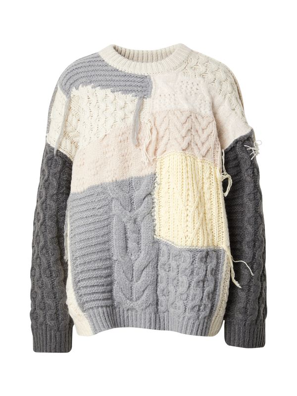 TOPSHOP TOPSHOP Pulover  ecru/prljavo bijela / siva / tamo siva / prljavo bijela