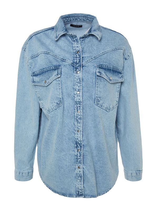 Trendyol Trendyol Bluza  plavi traper