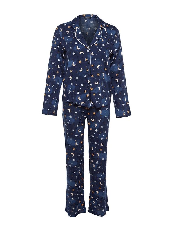 Trendyol Trendyol Pidžama  indigo / narančasta / bijela