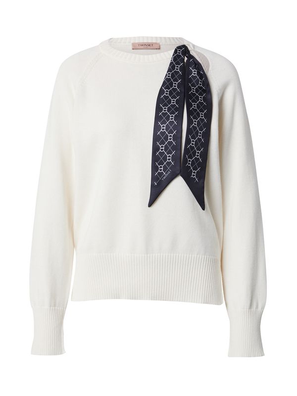 Twinset Twinset Pulover 'MAGLIA'  crna / bijela