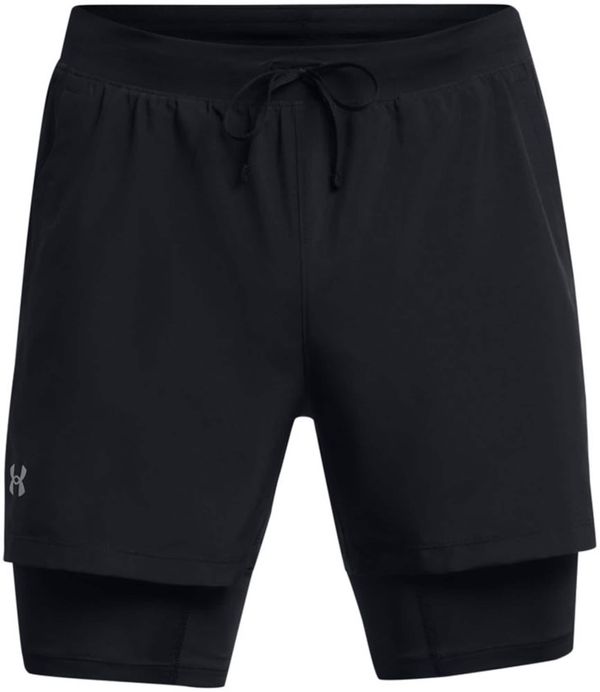 UNDER ARMOUR UNDER ARMOUR Sportske hlače 'Launch'  crna / bijela