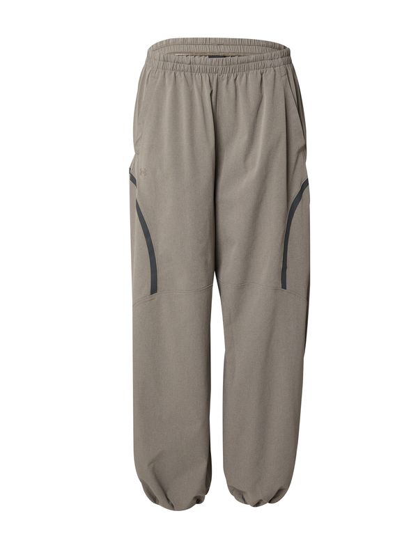 UNDER ARMOUR UNDER ARMOUR Sportske hlače 'Unstoppable'  taupe siva / crna