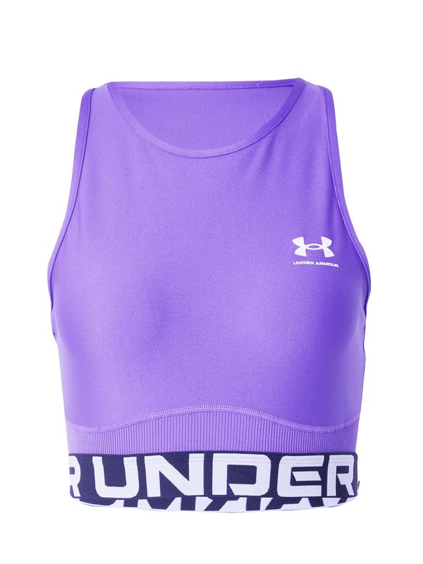 UNDER ARMOUR UNDER ARMOUR Sportski top  ljubičasta / crna / bijela