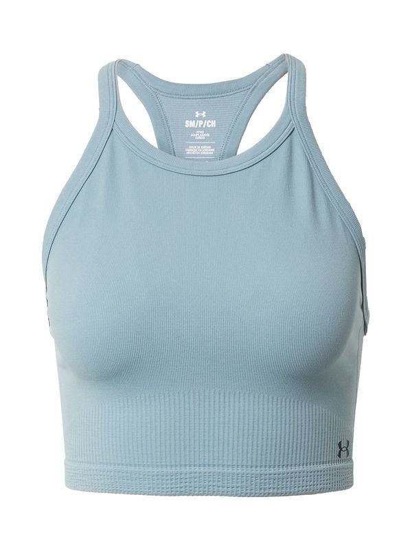 UNDER ARMOUR UNDER ARMOUR Sportski top 'Rush'  sivkasto plava / siva / crna