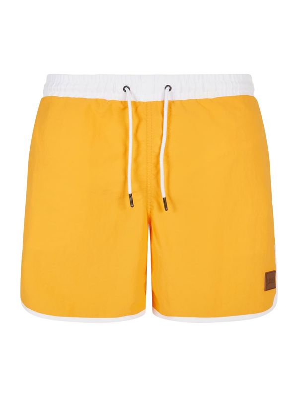Urban Classics Urban Classics Kupaće hlače 'Retro'  zlatno žuta / bijela