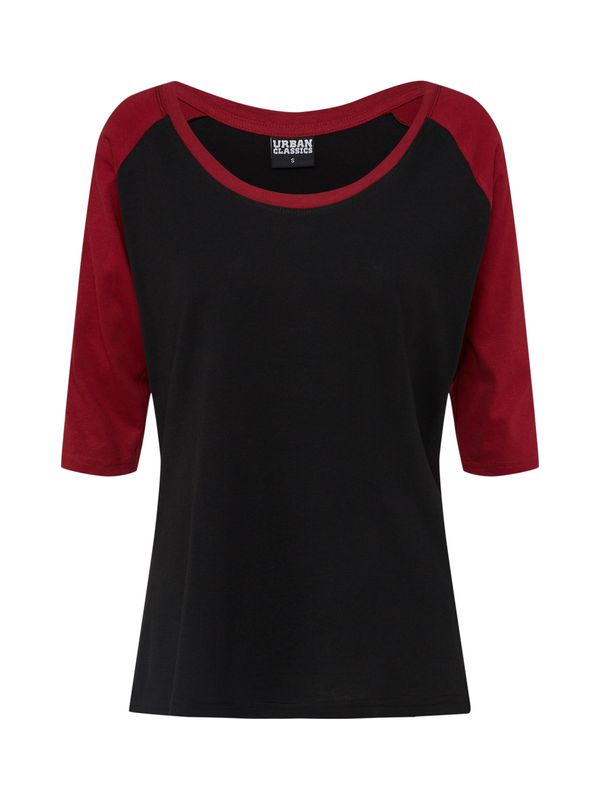 Urban Classics Urban Classics Majica  burgund / crna