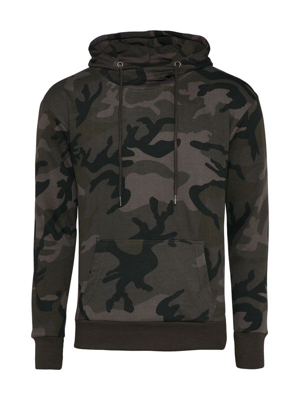 Urban Classics Urban Classics Sweater majica  antracit siva / bež siva / tamo siva / kaki