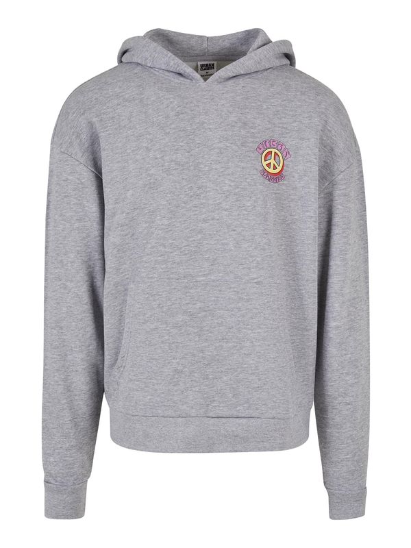 Urban Classics Urban Classics Sweater majica 'Big Peace'  siva melange / miks boja