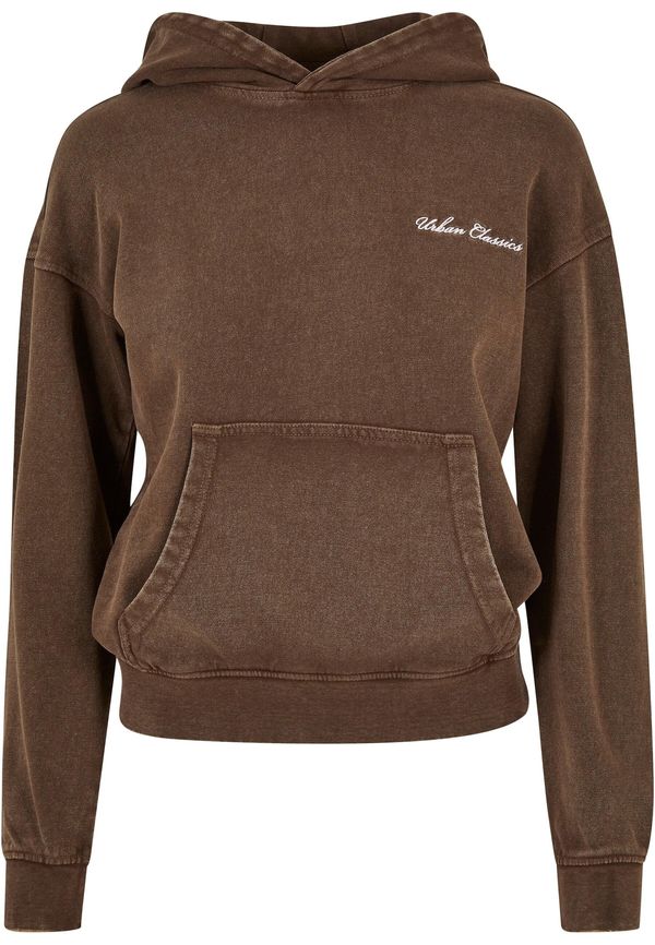 Urban Classics Urban Classics Sweater majica  čokolada / bijela