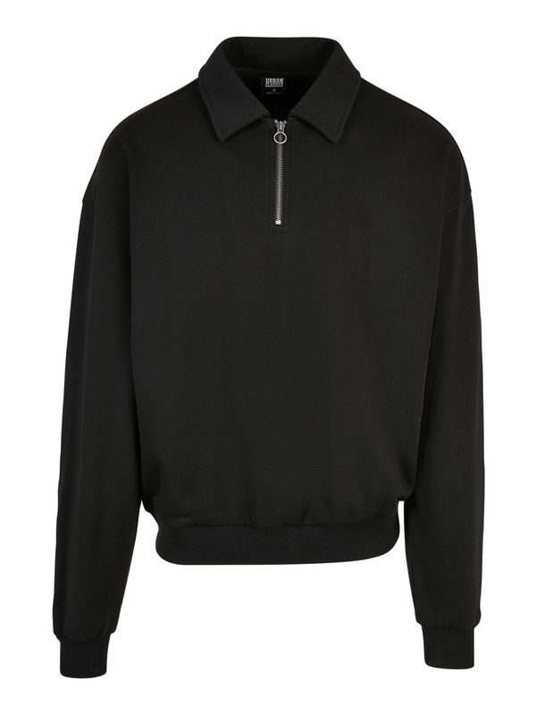 Urban Classics Urban Classics Sweater majica 'Collar Crew'  crna