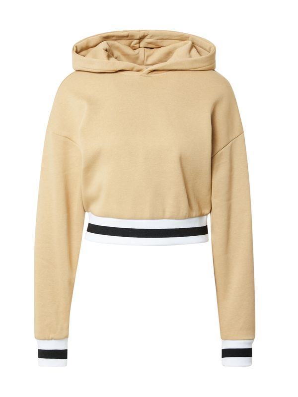 Urban Classics Urban Classics Sweater majica  pijesak / crna / bijela