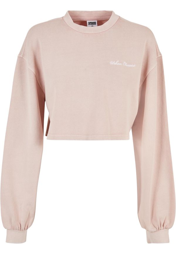 Urban Classics Urban Classics Sweater majica  puder roza / bijela