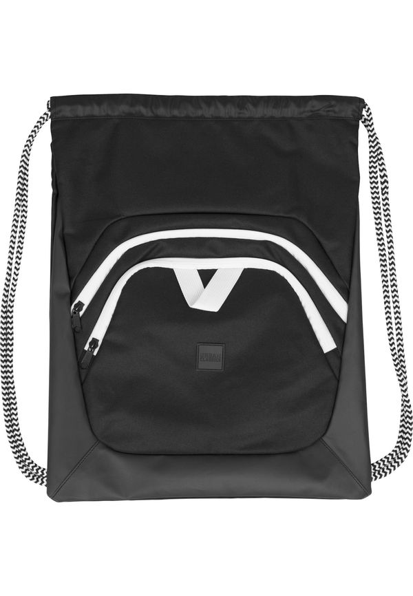 Urban Classics Urban Classics Vrećasti ruksak  crna / bijela