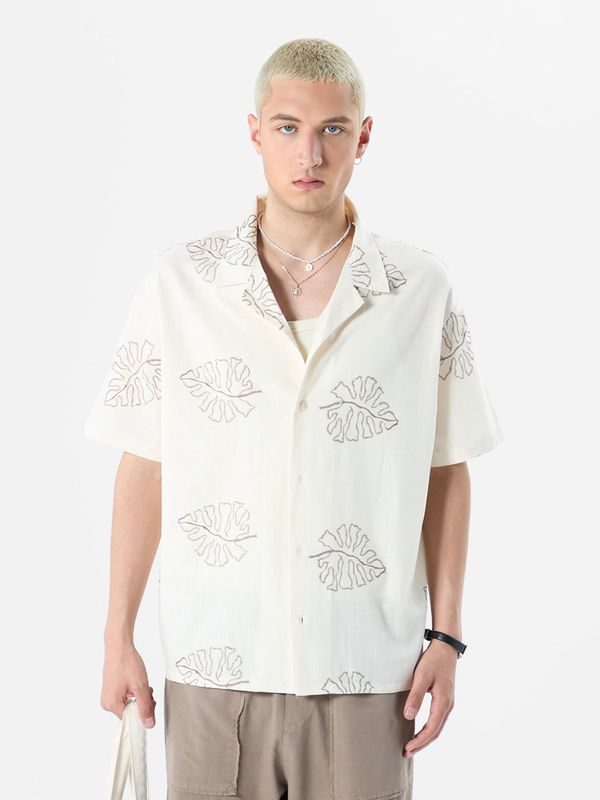 VAMOS CLO VAMOS CLO Košulja 'Yucca'  siva / bijela