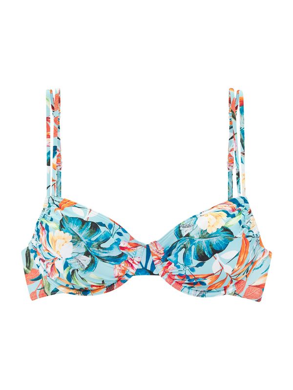 VENICE BEACH VENICE BEACH Bikini gornji dio 'Wire-Top Caru Venice Beach'  bež / svijetloplava / narančasta