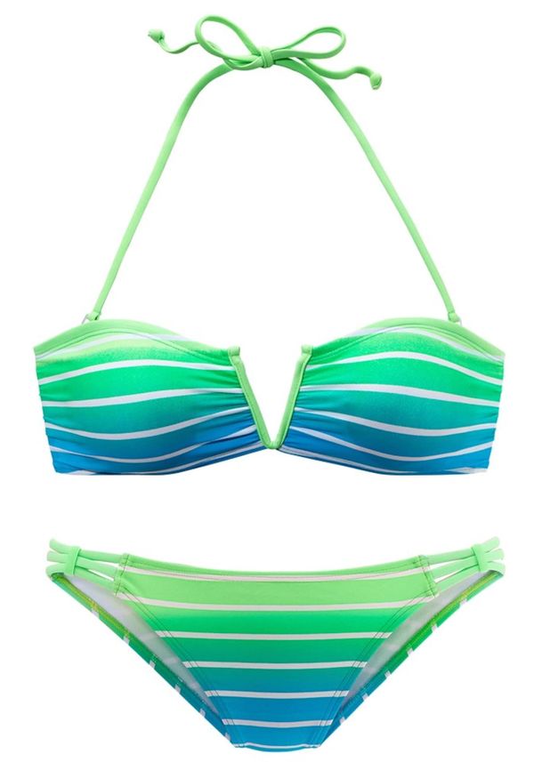 VENICE BEACH VENICE BEACH Bikini  nebesko plava / neonsko zelena / bijela
