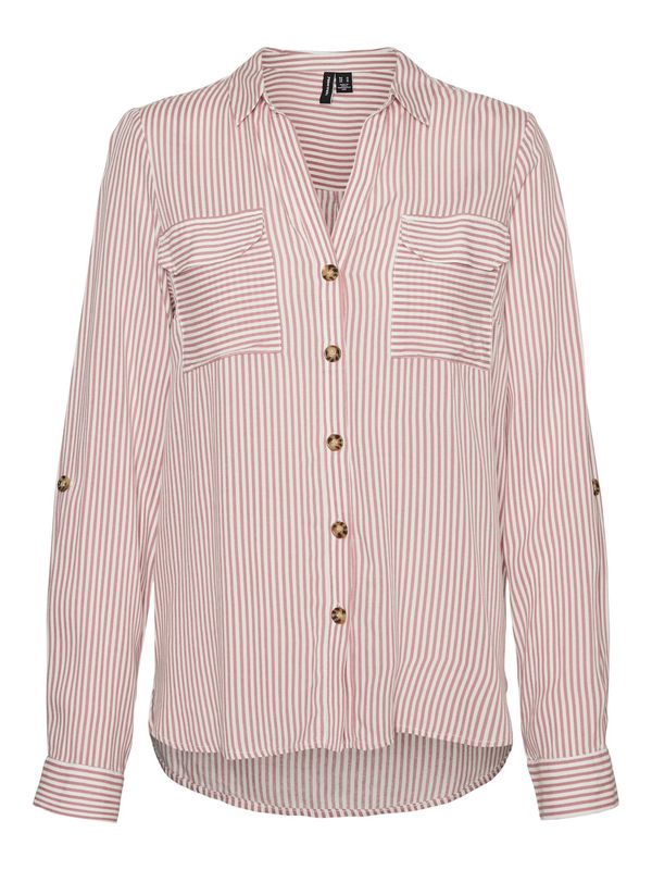 VERO MODA VERO MODA Bluza 'BUMPY'  prljavo roza / bijela