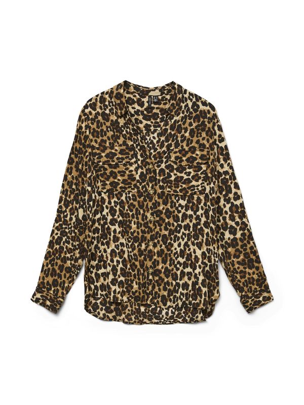 VERO MODA VERO MODA Bluza 'VMBumpy'  bež / smeđa / crna