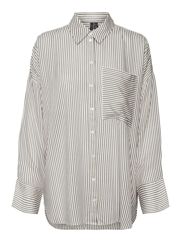 VERO MODA VERO MODA Bluza 'VMBUMPY'  tamno bež / bijela