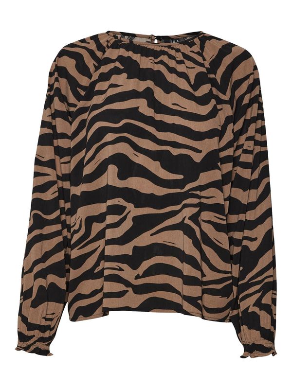 VERO MODA VERO MODA Bluza 'VMSHILAH NAJA'  smeđa / crna