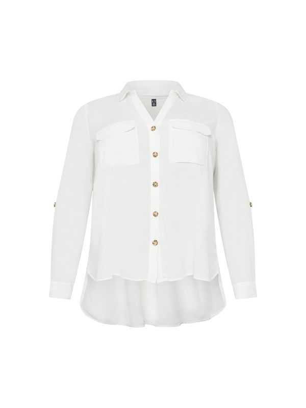 Vero Moda Curve Vero Moda Curve Bluza 'Bumpy'  bijela
