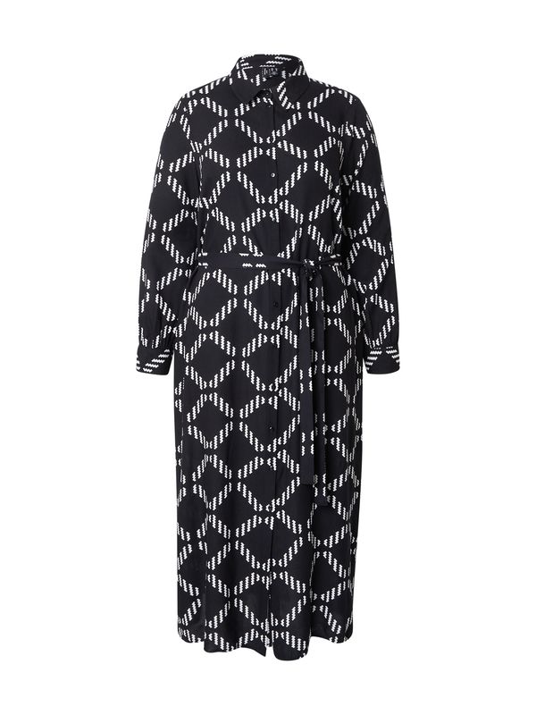 Vero Moda Curve Vero Moda Curve Košulja haljina 'VMCBRINA'  crna / bijela