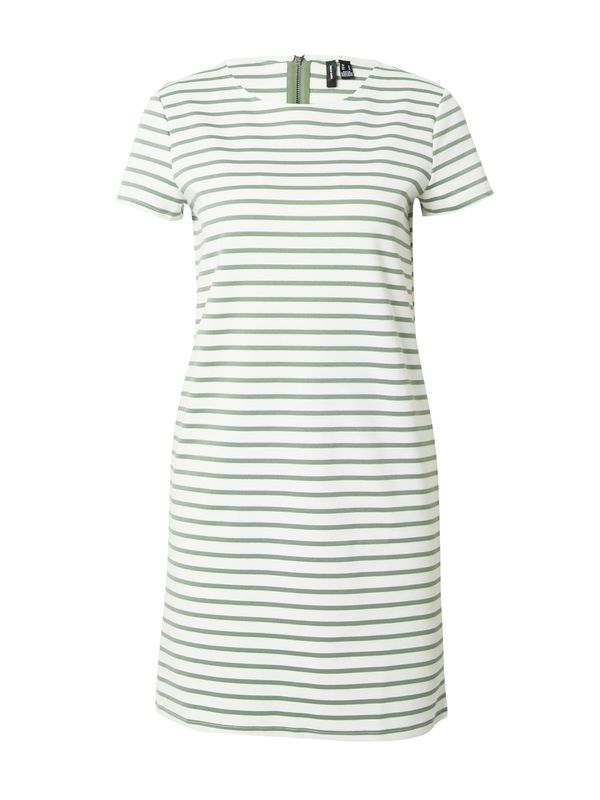 VERO MODA VERO MODA Haljina 'ABBY'  zelena / bijela