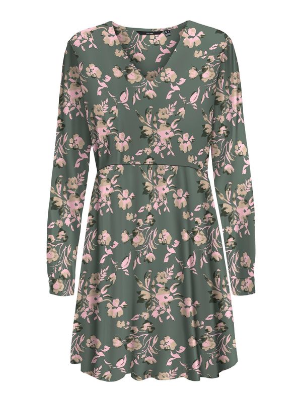 VERO MODA VERO MODA Haljina 'ANNA'  svijetlozelena / tamno zelena / roza