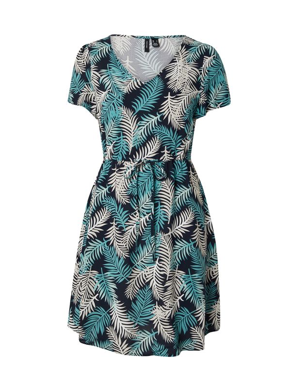 VERO MODA VERO MODA Haljina 'EASY JOY'  mornarsko plava / tirkiz / bijela