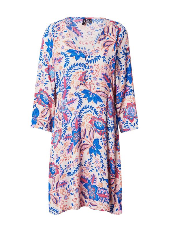 VERO MODA VERO MODA Haljina 'MENNY'  plava / srebrno siva / marelica / roza
