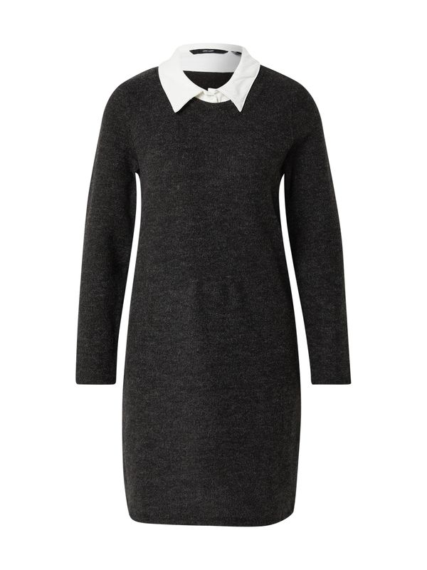 VERO MODA VERO MODA Haljina 'VMEBBA'  crna melange / bijela