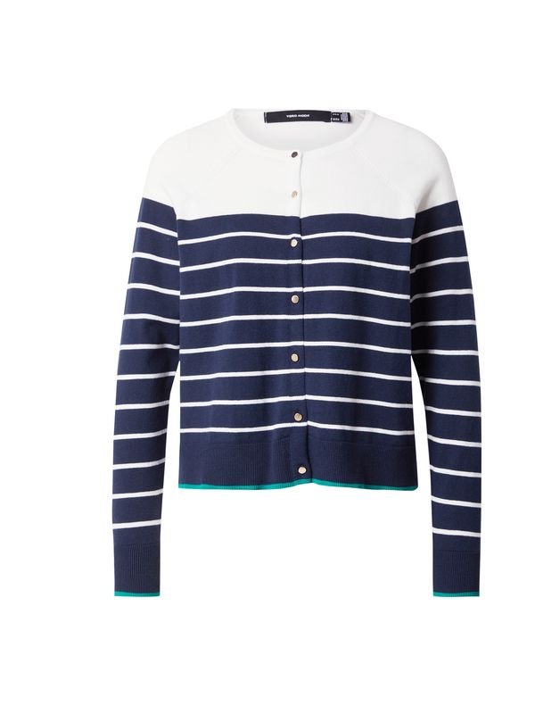 VERO MODA VERO MODA Kardigan 'VMALMA'  mornarsko plava / zelena / bijela