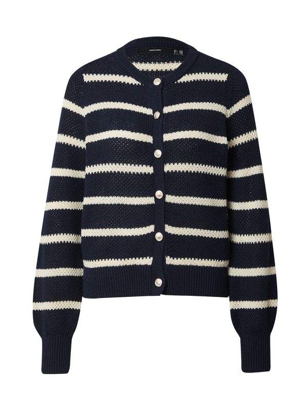 VERO MODA VERO MODA Kardigan 'VMAMAZING'  ecru/prljavo bijela / mornarsko plava