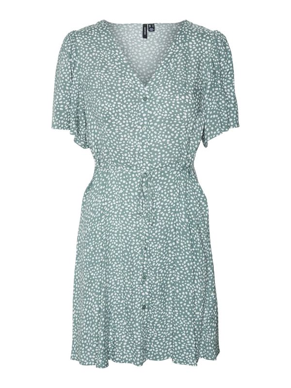 VERO MODA VERO MODA Košulja haljina 'ALBA'  pastelno zelena / bijela
