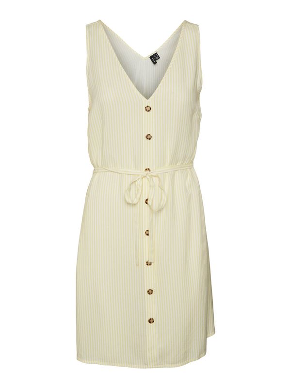 VERO MODA VERO MODA Ljetna haljina 'BUMPY'  žuta / bijela