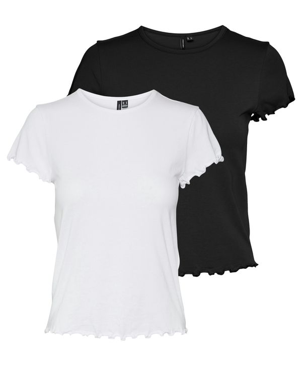 VERO MODA VERO MODA Majica 'BARBARA'  crna / prljavo bijela