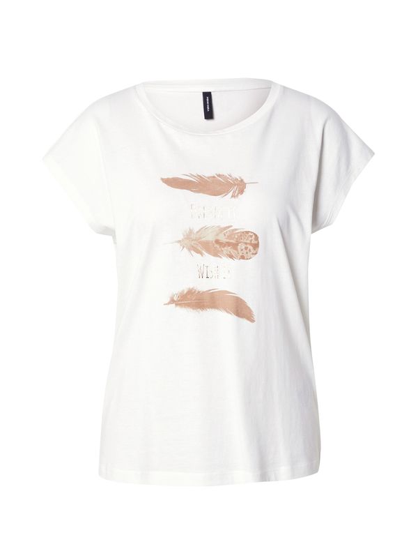VERO MODA VERO MODA Majica 'VMJEANI'  bež / zlatna / bijela