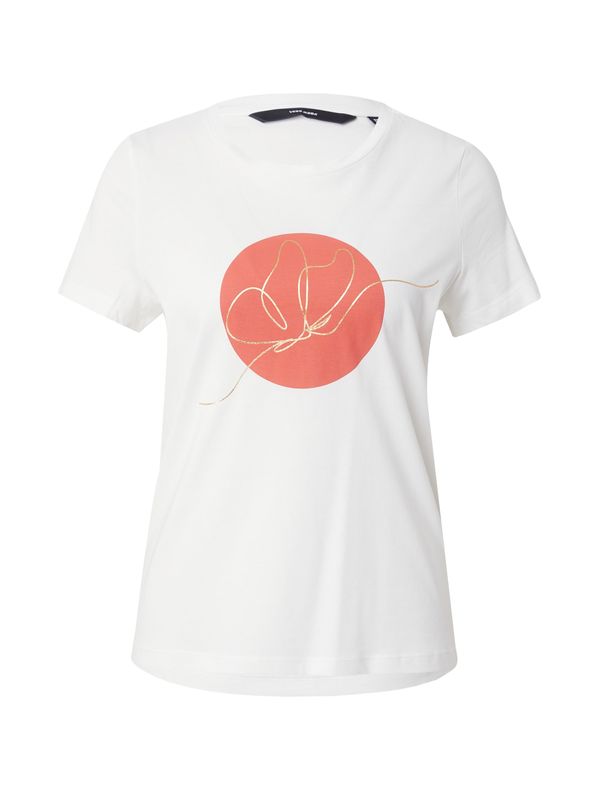 VERO MODA VERO MODA Majica  zlatna / ciglasto crvena / bijela