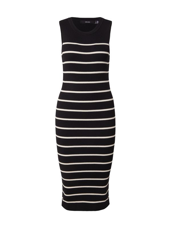 VERO MODA VERO MODA Pletena haljina  crna / bijela