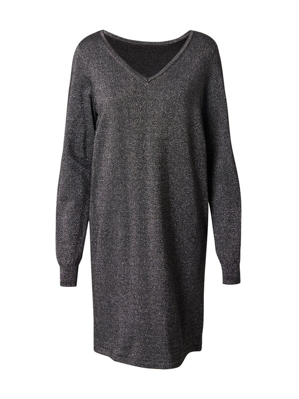 VERO MODA VERO MODA Pletena haljina 'VMHAPPYSHINE'  crna / srebro