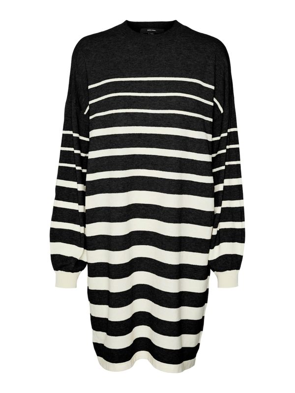 VERO MODA VERO MODA Pletena haljina 'VMRAIN'  crna / bijela