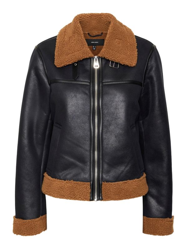 VERO MODA VERO MODA Prijelazna jakna 'Manhattan'  smeđa / crna