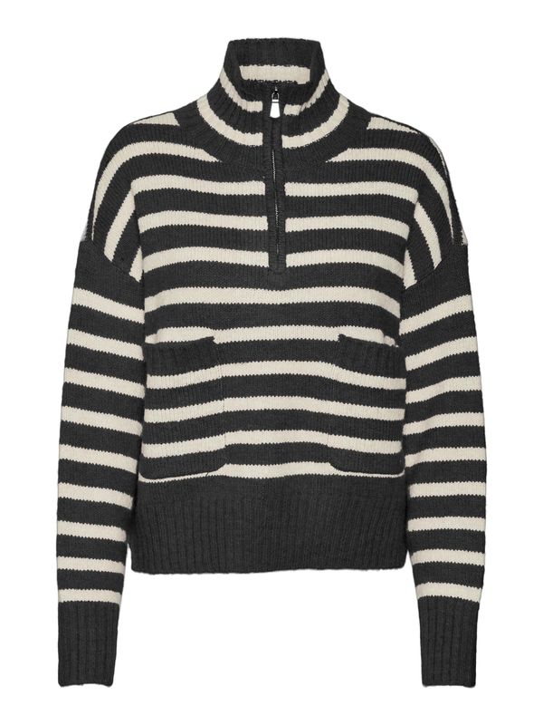 VERO MODA VERO MODA Pulover 'CARRY'  bež / crna