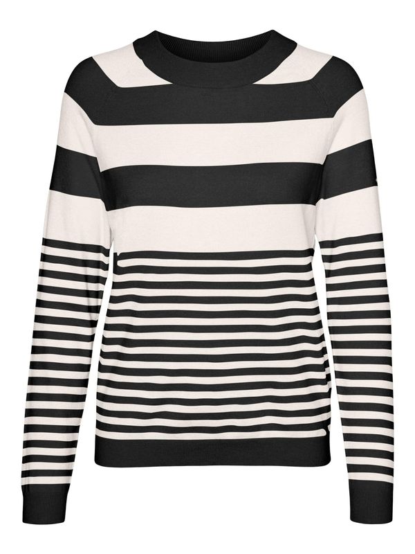 VERO MODA VERO MODA Pulover 'HAPPINESS'  boja pijeska / crna