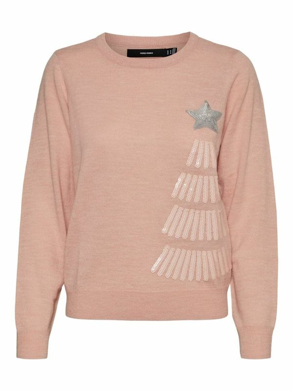 VERO MODA VERO MODA Pulover 'Tree'  marelica / srebro